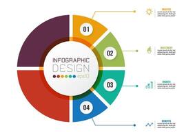 concepto de negocio de plantilla infográfica con diagrama. vector