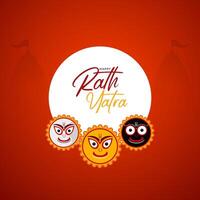 Jagannath Rath Yatra Social Media Poster, Banner, Web Banner , Print Design vector