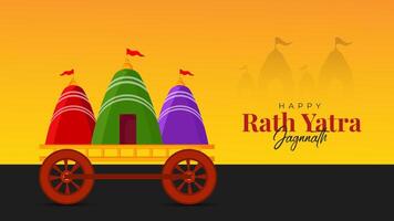 Jagannath Rath Yatra Social Media Poster, Banner, Web Banner , Print Design vector