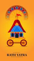 Jagannath Rath Yatra Social Media Poster, Banner, Web Banner , Print Design vector
