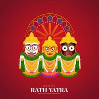 Jagannath Rath Yatra Social Media Poster, Banner, Web Banner , Print Design vector