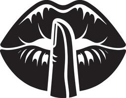 Elegant Lips Silhouette in Bold Design vector