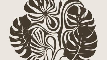 captivating modern illustration showcases an organic abstract floral pattern, meticulously crafted with a harmonious blend of leaf and flower shapes. vector