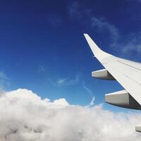 high above the clouds - aerial views and travel concept photo