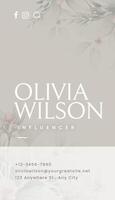 Grey Minimalist Influencer Business Card template