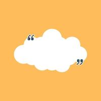 Cloud Shaped quote text box vector