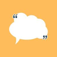 Cloud Shaped quote text box vector
