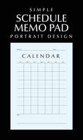 Simple Schedule Memo Pad, Portrait Design vector
