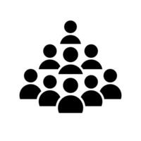 User group network, community member, crowd of people icon in solid flat style design vector