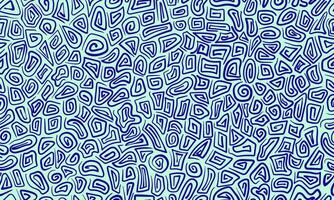 Blue Doodle of Abstract Shapes Pattern vector