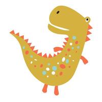 It's a cute Tyrannosaurus Rex in a cartoon shape. It can be used for decoration, wallpaper, design, etc vector