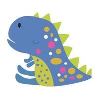 This is a cute Allosaurus sitting in a cartoon version. It can be used for decoration, wallpaper, design, etc. vector
