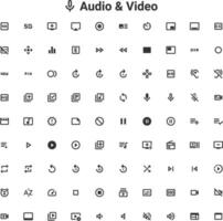 Collection of web icons for UI and web design. EPS 10 file with a white background. vector