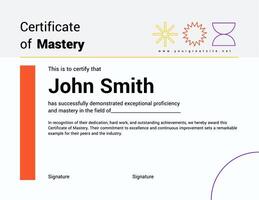 Minimalist Certificate of Mastery Professional template