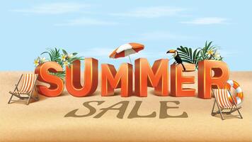 the word summer is on the sign in the middle of the sign. vector