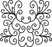 swirly flourish design Seamless pattern Luxury Swirl Fence template pattern background vector