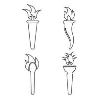 torch icon design vector