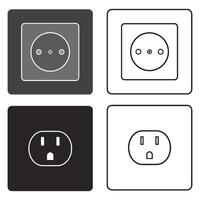 electrical socket icon vector