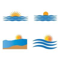 Sunset icon design vector