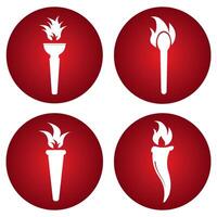 torch icon design vector