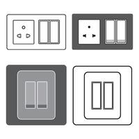 Electric switch icon vector