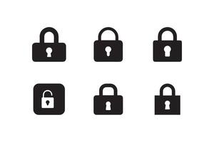 Lock Unlock icon set vector