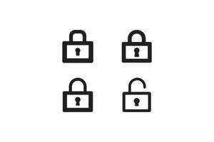 Lock Unlock icon set vector