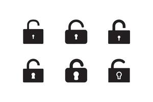 Lock Unlock icon set vector