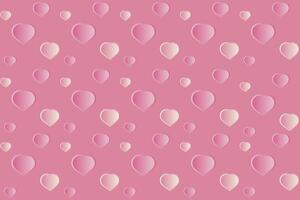 Illustration, Abstract pattern of pink heart gradient style on pink background. vector