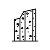 climbing wall icon in line style vector