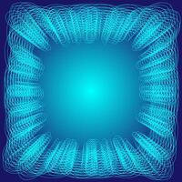 Quadrangular frame on a blue gradient background vector
