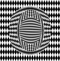 Geometric background with a pattern of black and white rhombuses vector