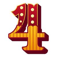 Circus Number Style vector