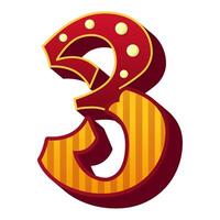 Circus Number Style vector