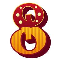 Circus Number Style vector