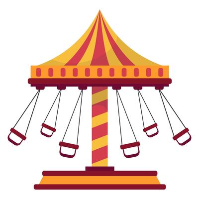 Funfair Carnival Swings Illustration