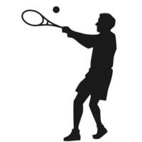 Tennis Player Silhouette Illustration vector