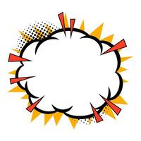 Retro Comic Cloud Explosion vector