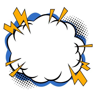 Retro Comic Cloud Explosion