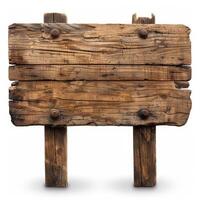 Rustic wooden blank signboard with a textured surface, perfect for summer camp advertisements and outdoor event signage photo