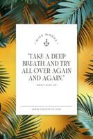 Yellow Minimalist Wise Words Pinterest Graphic template