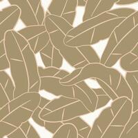Abstract seamless pattern with leaves on light background. Plant botanical illustration for textile background vector