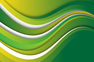 Gradient green wave abstract banner vector