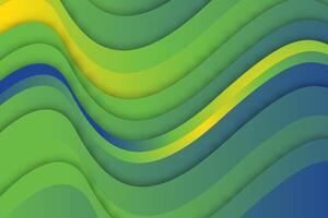 Green gradient curved background vector