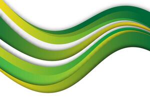 Green wave abstract banner vector