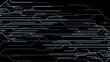 Glowing circuit board lines animation. Abstract technology circuit board. Digital circuit board elements. Modern tech design. Motion graphic. Transparent background with alpha channel video