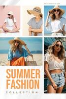 Minimalist Summer Fashion Pinterest Graphic template