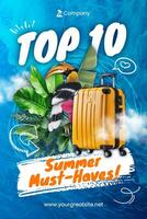 Top 10 Summer Must Haves Pinterest template
