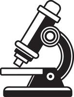 microscope illustration black and white vector