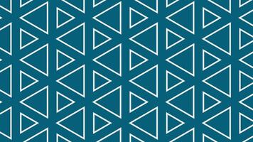 Seamless loop animation of blue background with white geometric triangle pattern. This dynamic design is ideal for technology, architecture, or abstract background video
